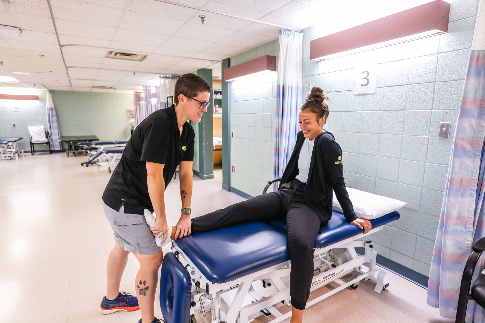 Images showcasing Talbot Trail Physiotherapy's services, including Physiotherapy, Pediatric Care, Hydrotherapy, Acupuncture, Shockwave Therapy, Concussion Treatment, Custom Bracing, Chiropractic, Orthotics, Massage Therapy, Vestibular Rehabilitation, and Pelvic Health.