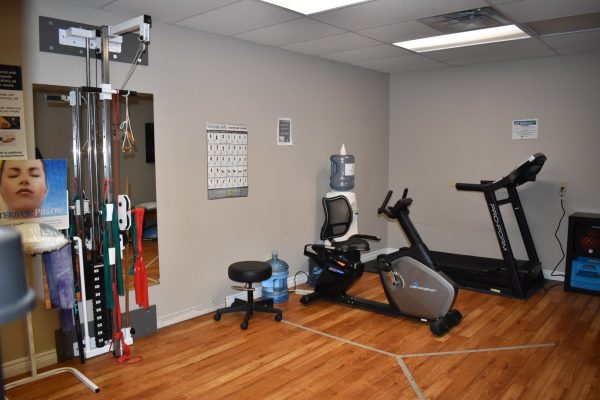 Images showcasing the facilities of Talbot Trail Physiotherapy's clinics, including Lambeth, Blenheim, West Lorne, Wellington Street St. Thomas, Talbot Street St. Thomas, STEGH St. Thomas, and Aylmer. State-of-the-art amenities and expert care at each location.